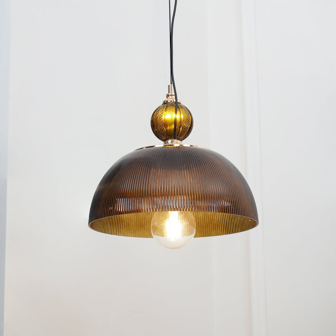 Lampa wisząca z szklaną misą
