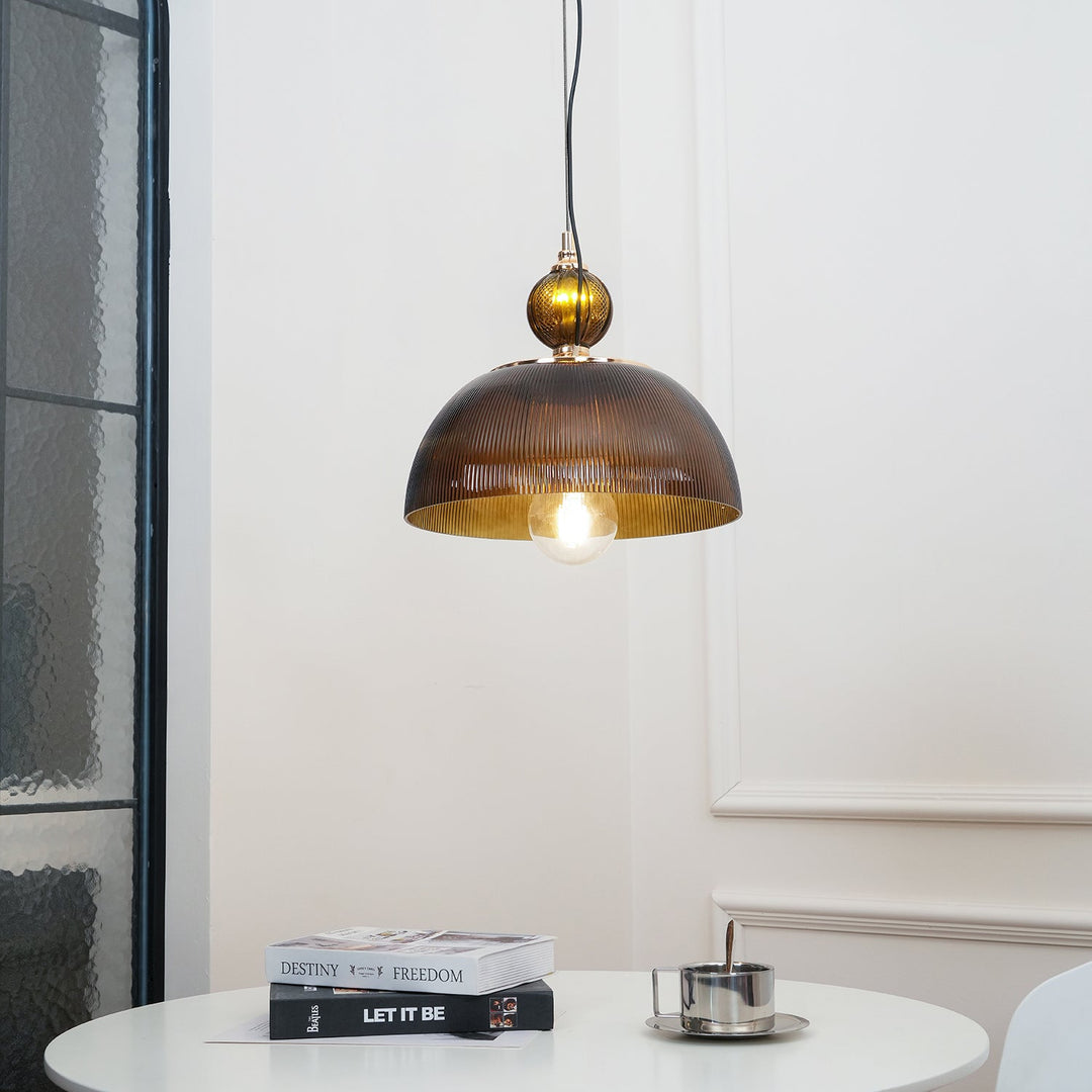 Lampa wisząca z szklaną misą