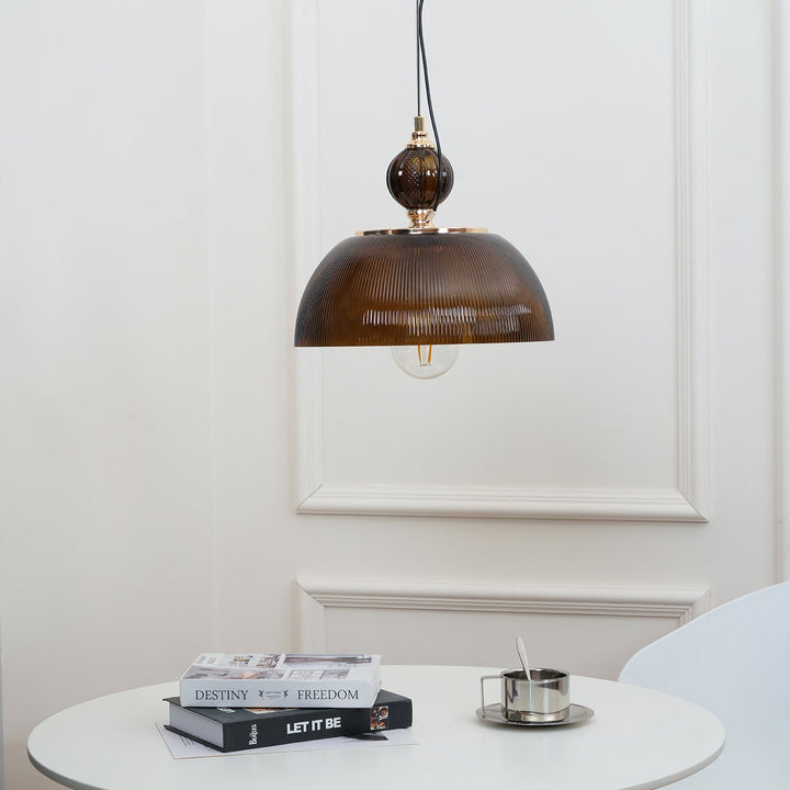 Lampa wisząca z szklaną misą