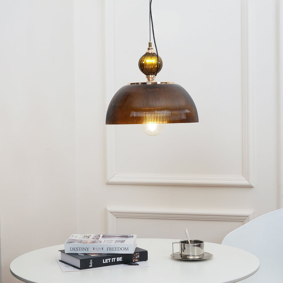 Lampa wisząca z szklaną misą