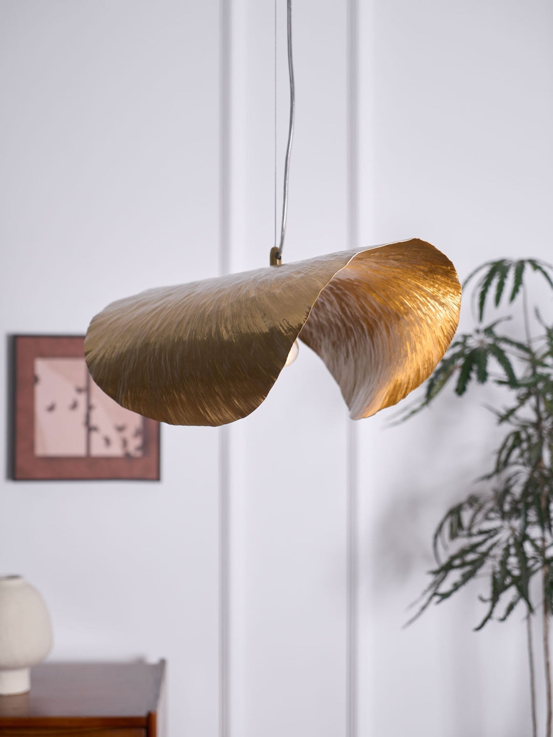 Wisząca lampa młotkowana