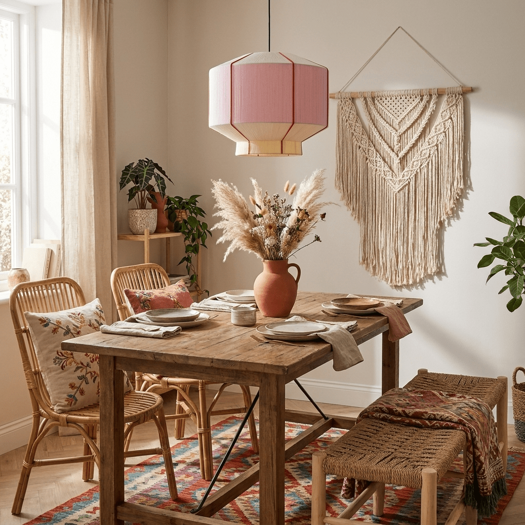 Lampa wisząca z ręcznie nawiniętym kloszem