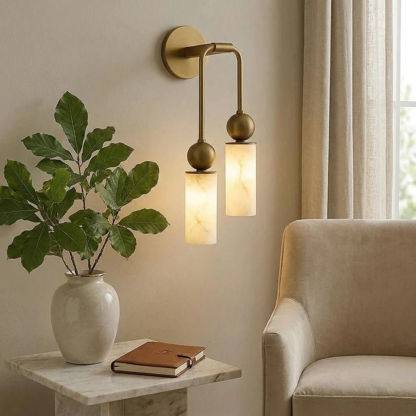 Lampa Ścienna Harlin Alabaster