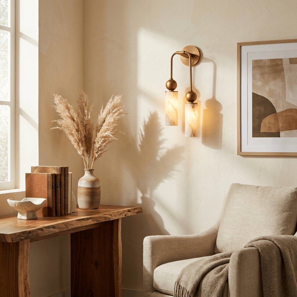 Lampa Ścienna Harlin Alabaster