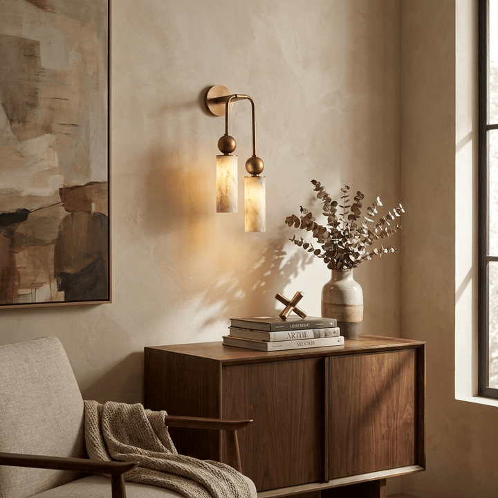 Lampa Ścienna Harlin Alabaster