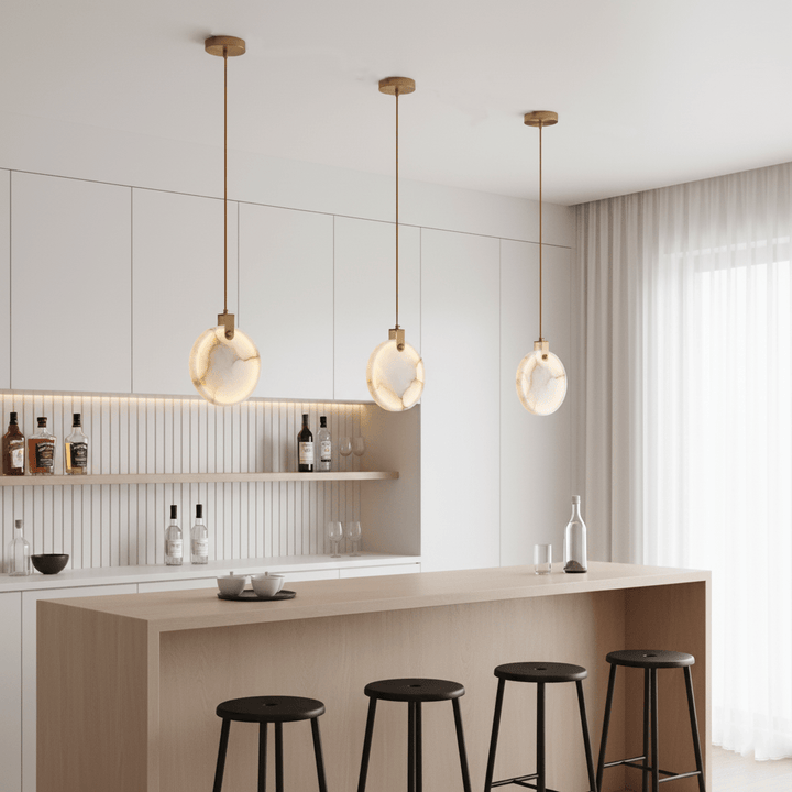 Lampa Wisząca z Alabastru Harvest
