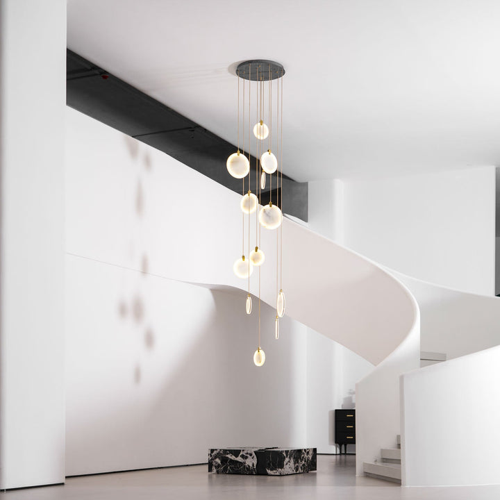 Lampa Wisząca z Alabastru Harvest