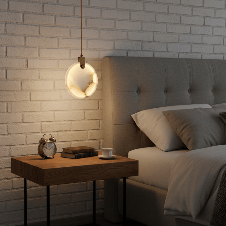 Lampa Wisząca z Alabastru Harvest
