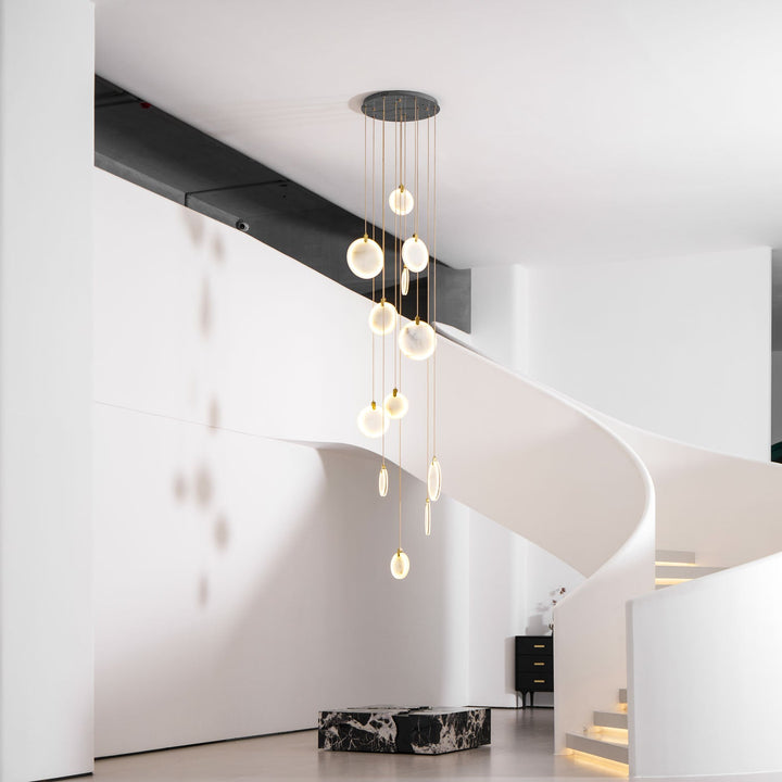 Lampa Wisząca z Alabastru Harvest