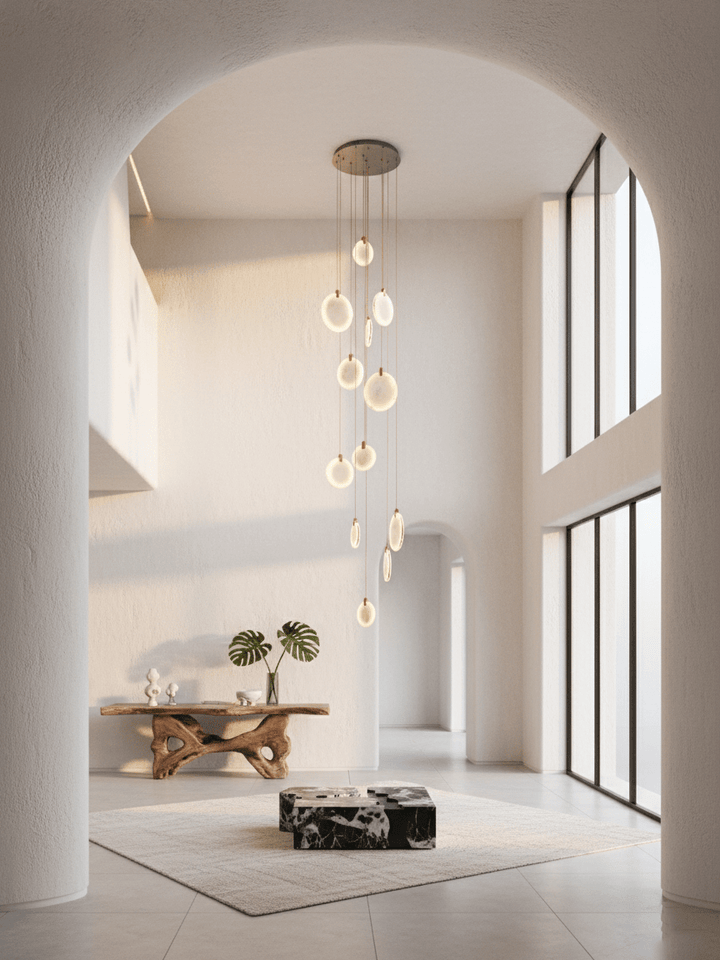 Lampa Wisząca z Alabastru Harvest