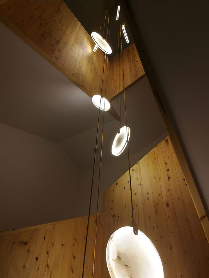 Lampa Wisząca z Alabastru Harvest