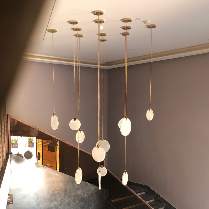 Lampa Wisząca z Alabastru Harvest