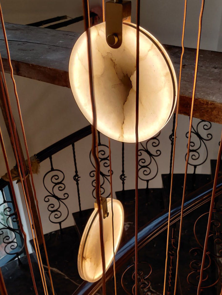Lampa Wisząca z Alabastru Harvest