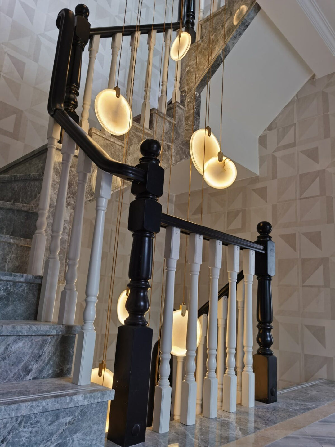 Lampa Wisząca z Alabastru Harvest