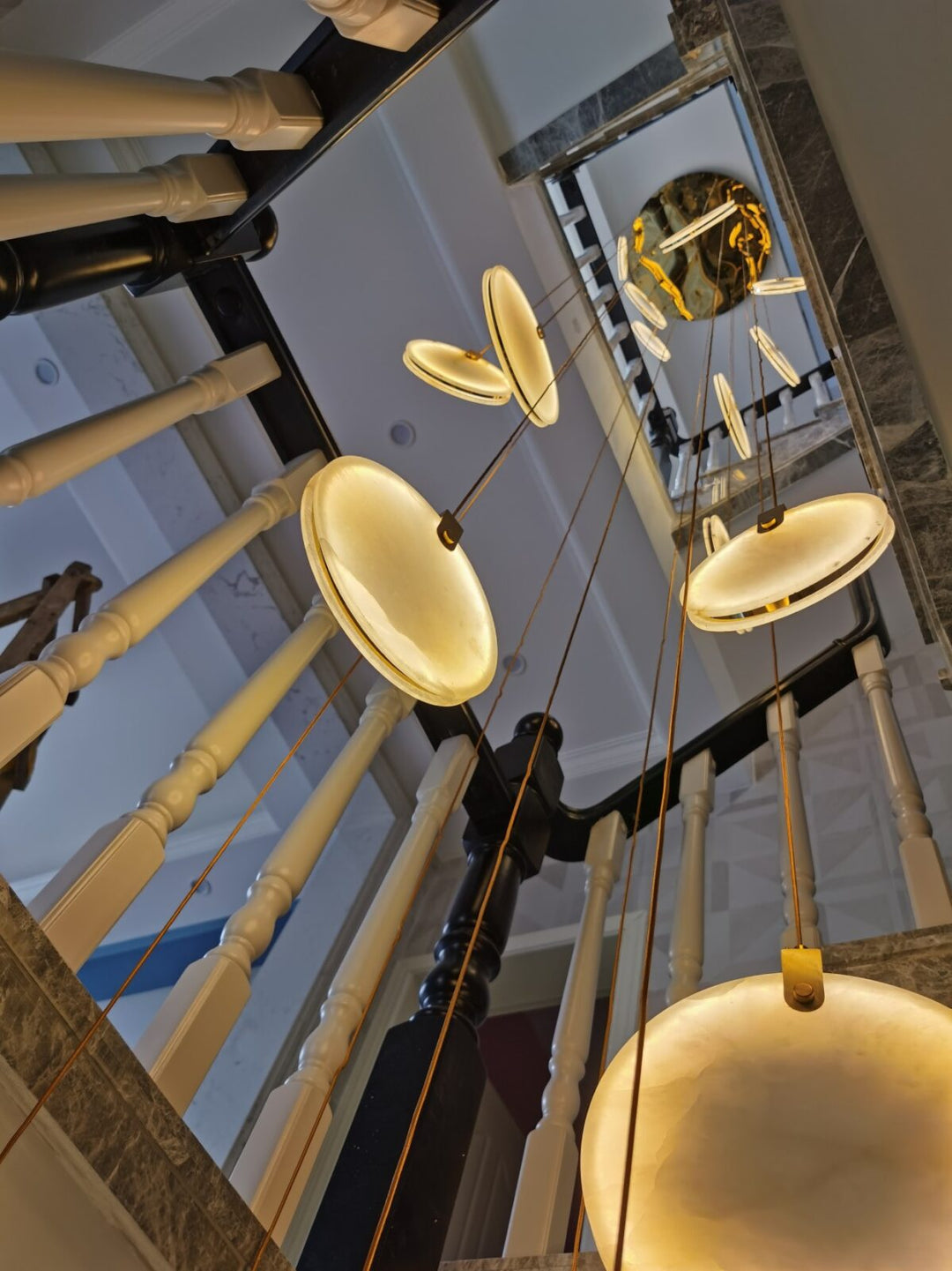 Lampa Wisząca z Alabastru Harvest