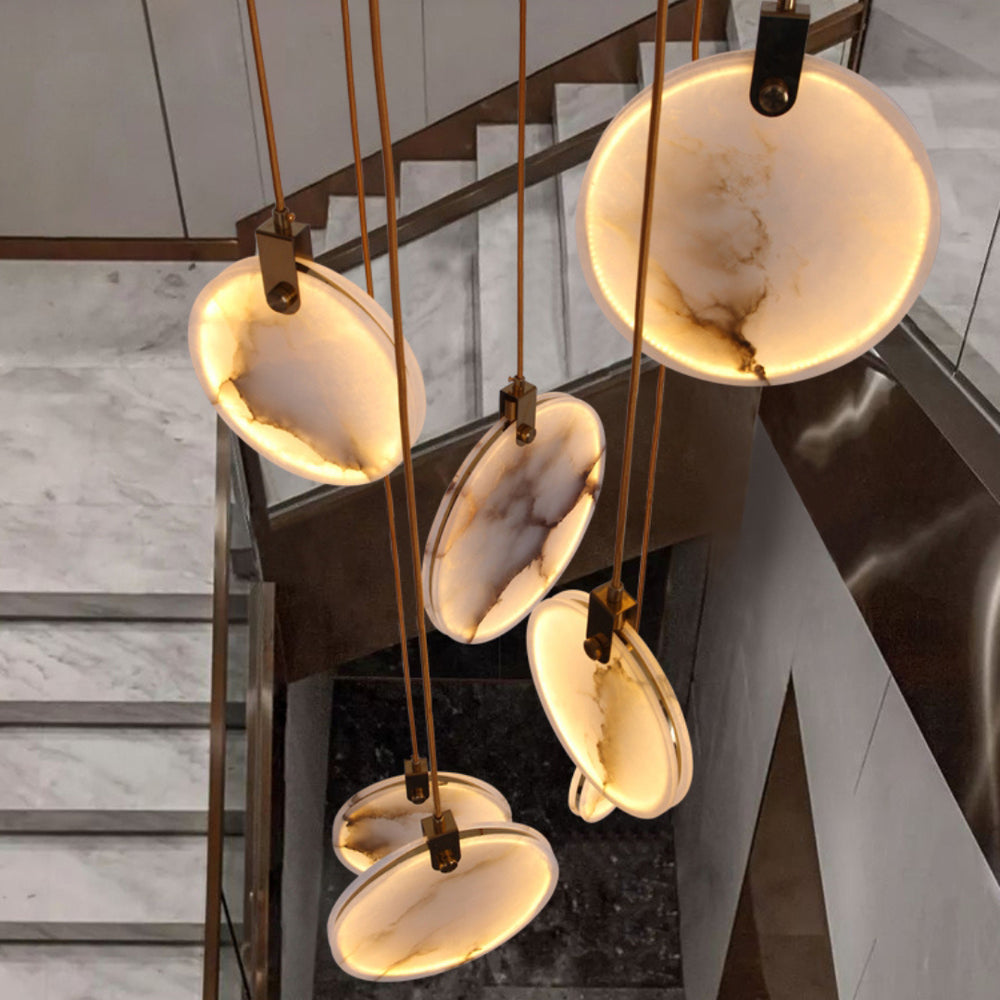 Lampa Wisząca z Alabastru Harvest