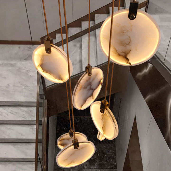 Lampa Wisząca z Alabastru Harvest