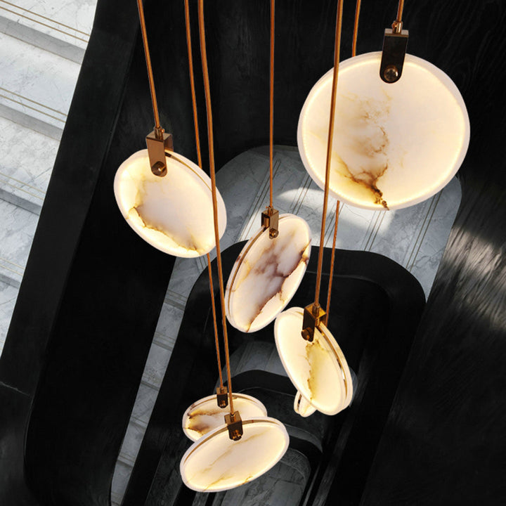 Lampa Wisząca z Alabastru Harvest
