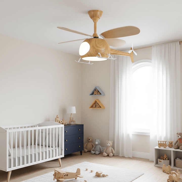 Lampa sufitowa wentylatora Heli Breeze dla dzieci