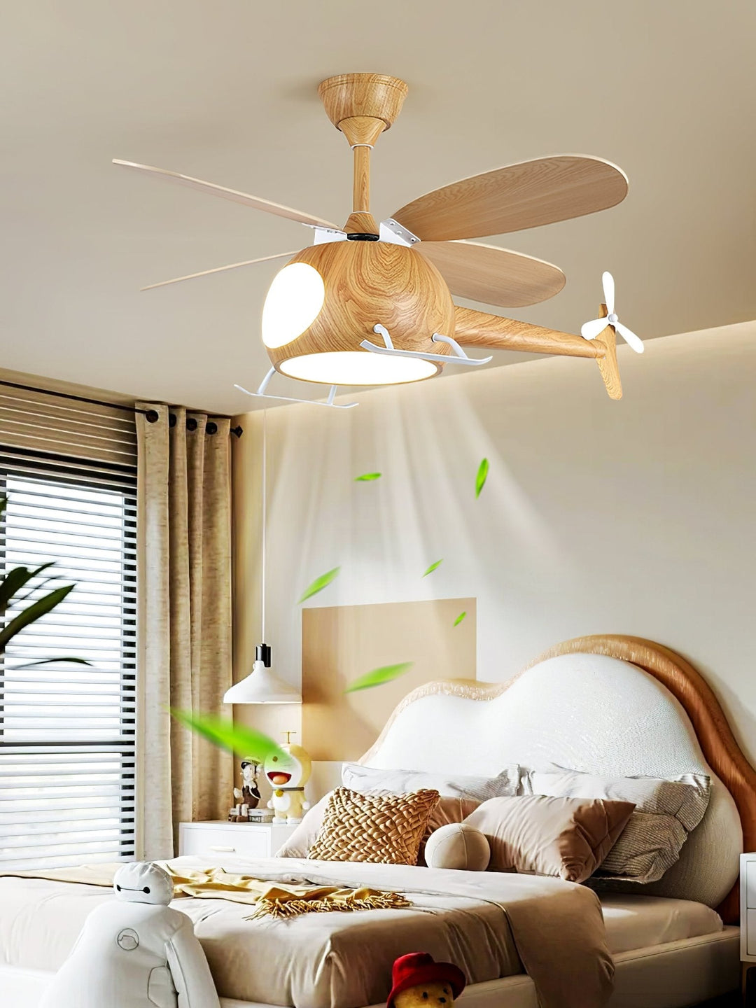 Lampa sufitowa wentylatora Heli Breeze dla dzieci