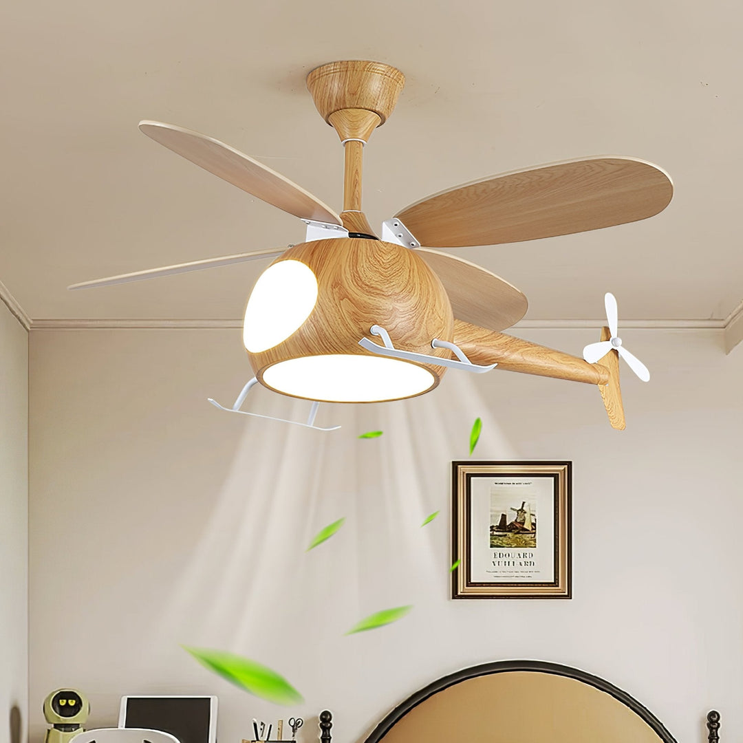 Lampa sufitowa wentylatora Heli Breeze dla dzieci