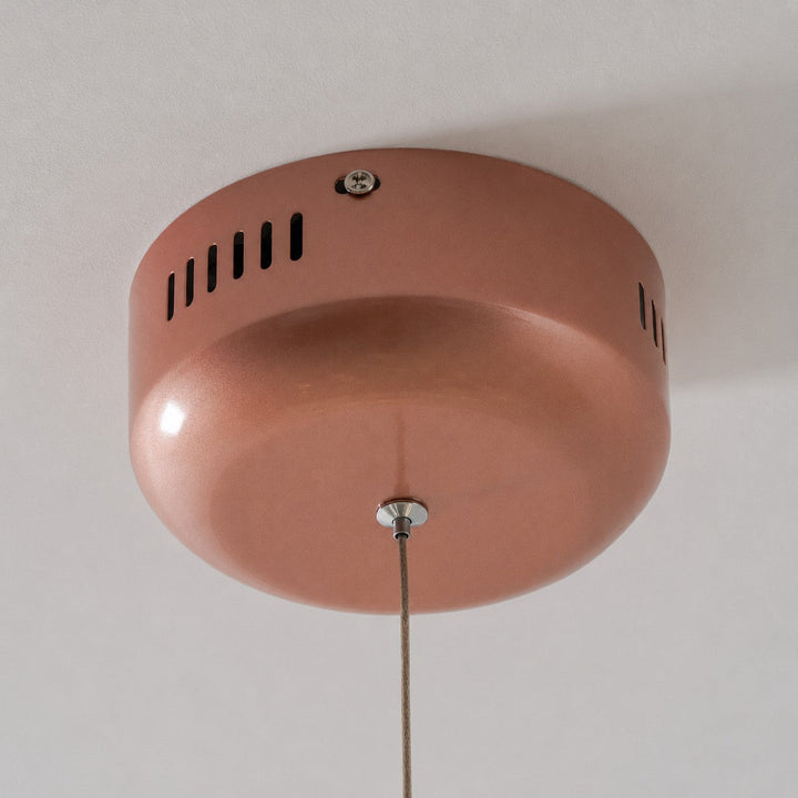 Żyrandol LED w kolorze różowego złota Firefly
