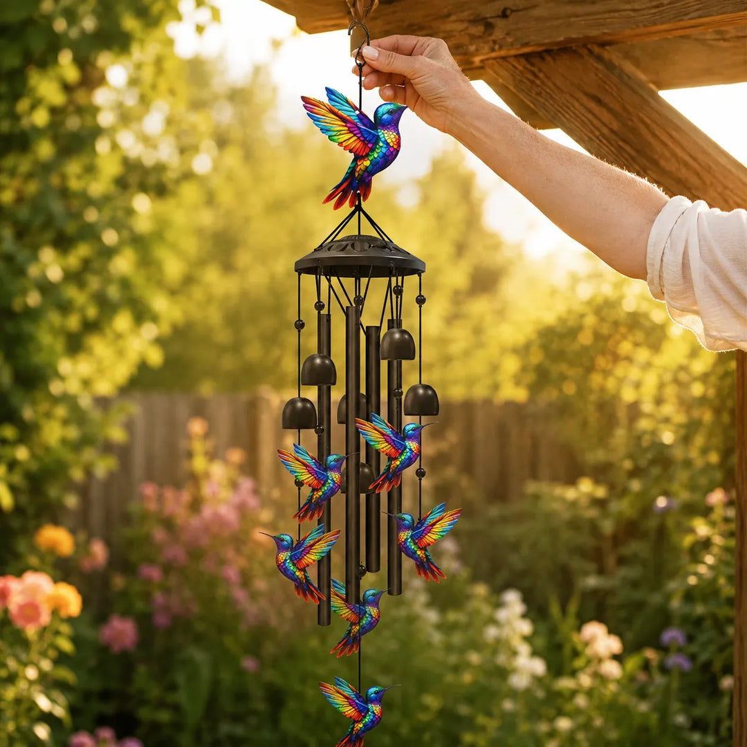 Dźwięki ptaków – Tęczowy dzwonek kolibrów do ogrodu, patio i werandy