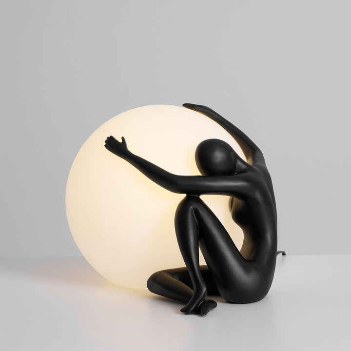 Lampa stołowa humanoidalna z kulą