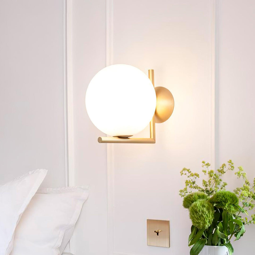Lampa Ścienna z Opalizowanego Szkła