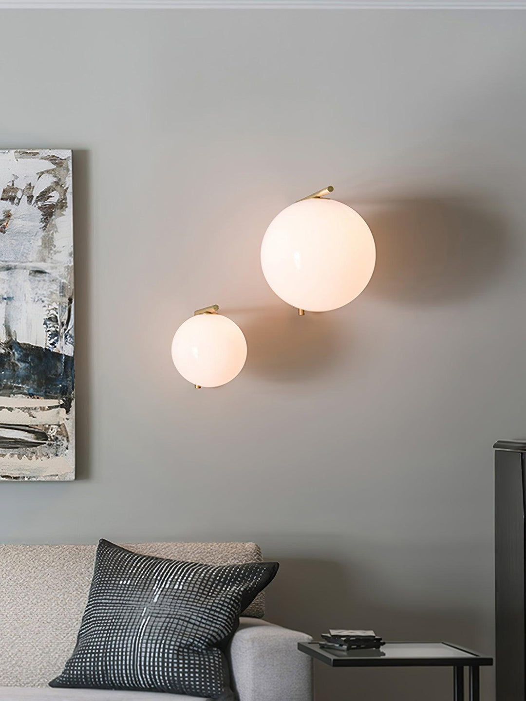 Lampa Ścienna z Opalizowanego Szkła