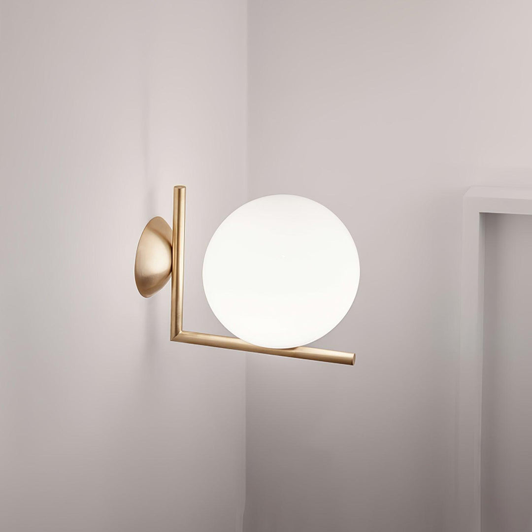 Lampa Ścienna z Opalizowanego Szkła