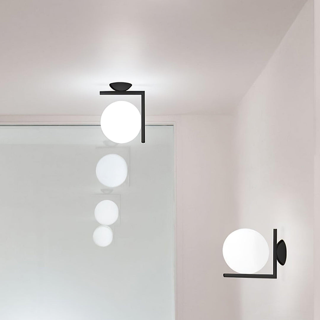 Lampa Ścienna z Opalizowanego Szkła