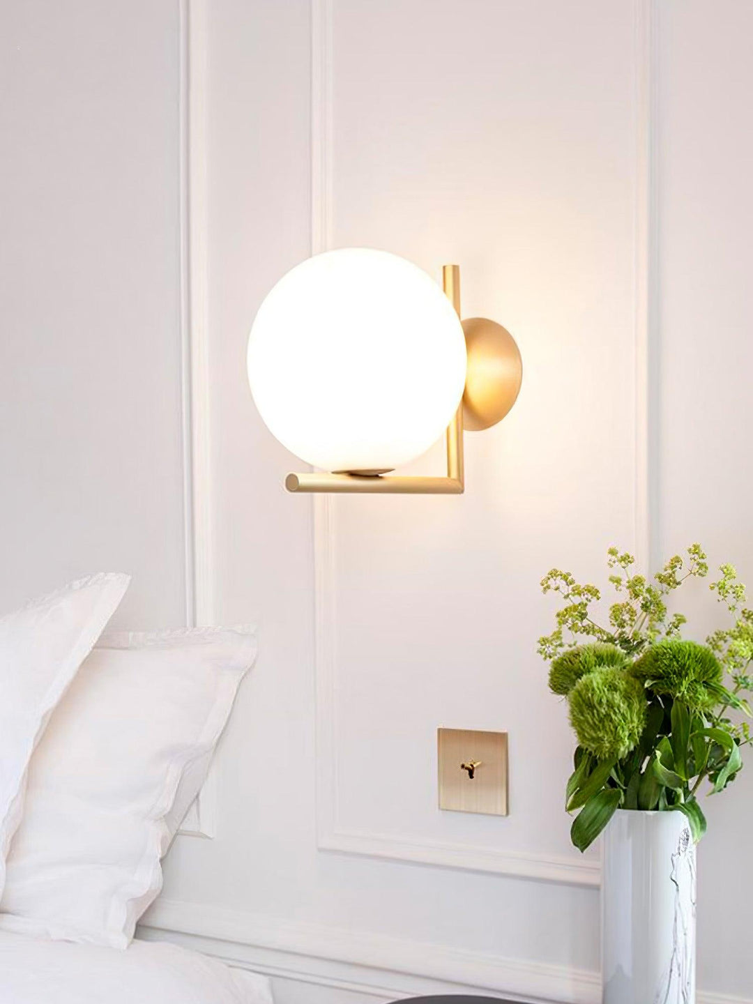 Lampa Ścienna z Opalizowanego Szkła