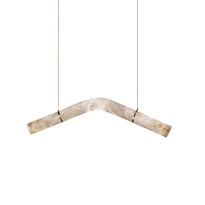 Uproszczona Lampa Wisząca z Alabastru