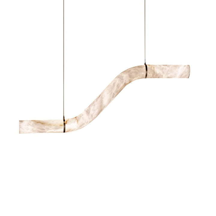 Uproszczona Lampa Wisząca z Alabastru