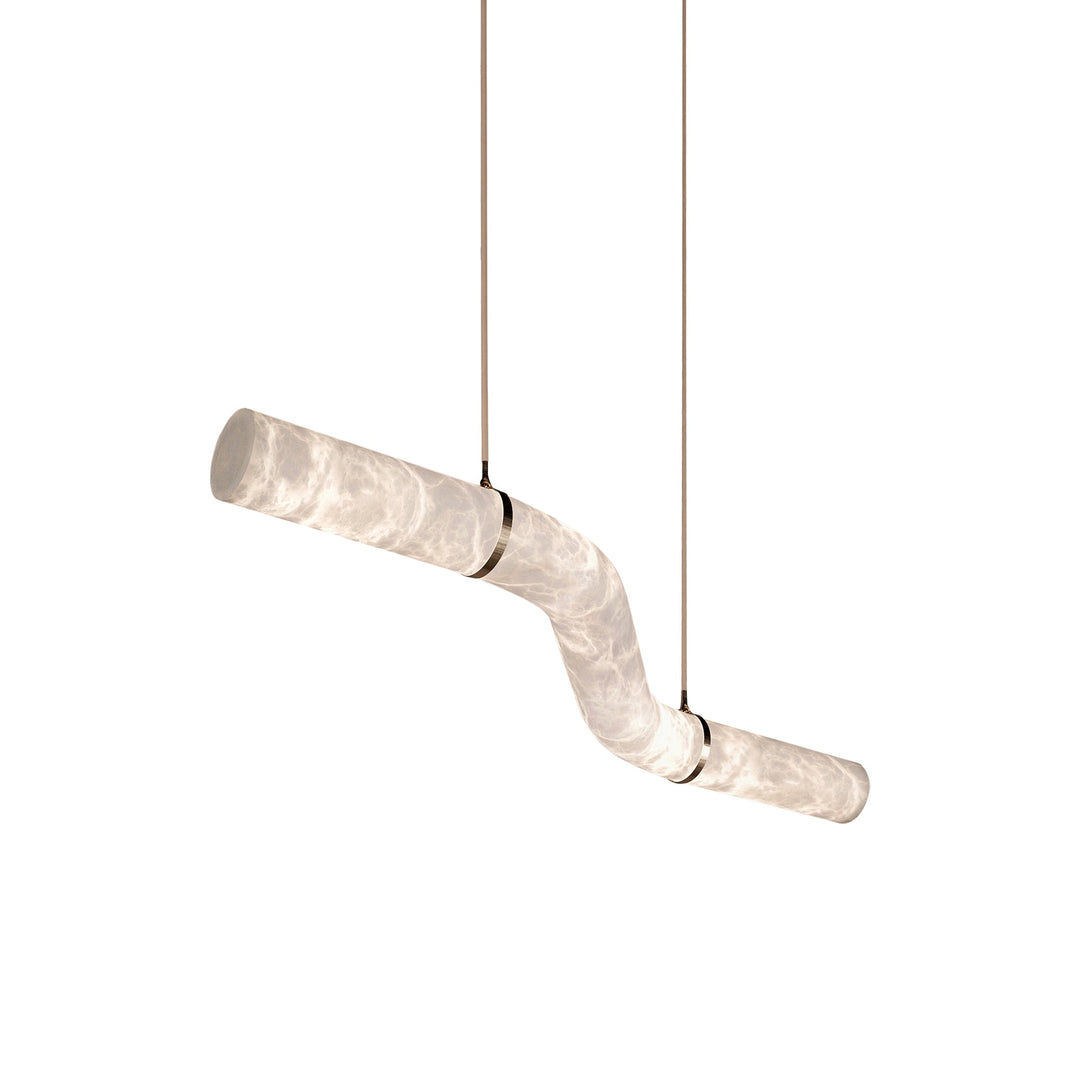 Uproszczona Lampa Wisząca z Alabastru