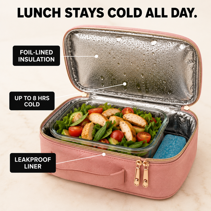 Carryla – Izolowany Plecak z Pojemnikiem na Lunch, Miejsce na Laptop, Wodoodporny Oxford