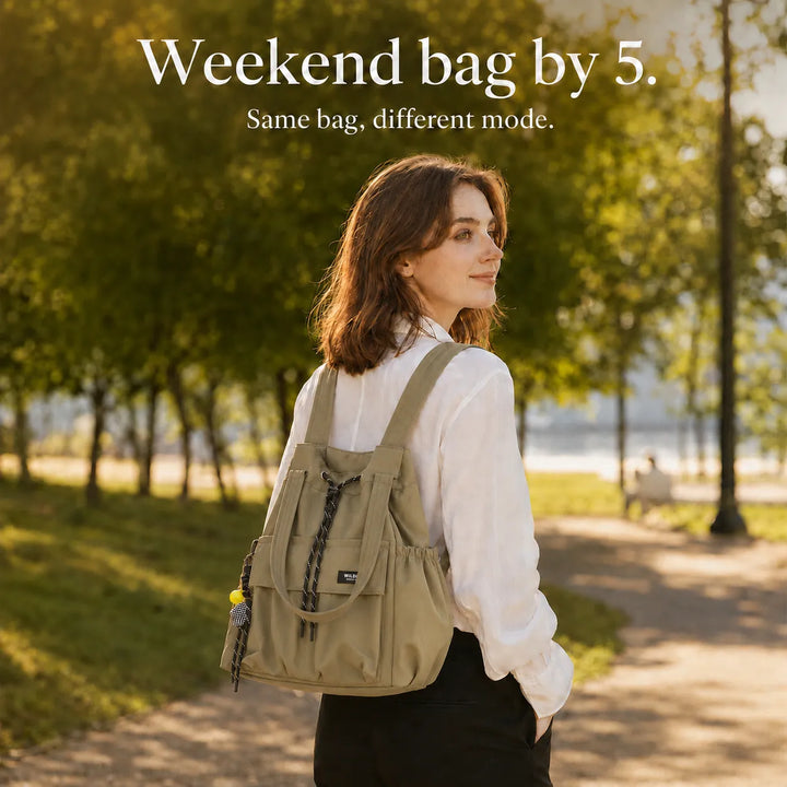 Torba Carryall – Konwertowalna torba z troczkami i plecak z kieszeniami cargo