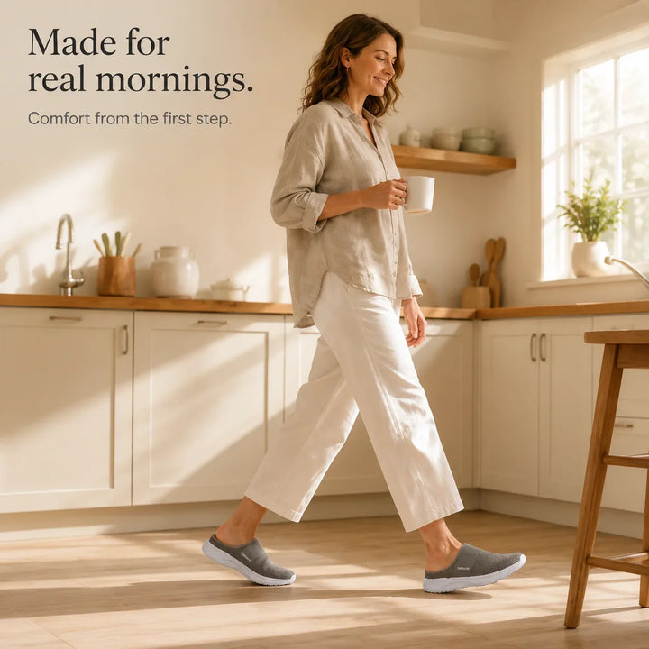 Stride &amp; Soft – Damskie buty slip-on na platformie z siateczki, oddychające, antypoślizgowe