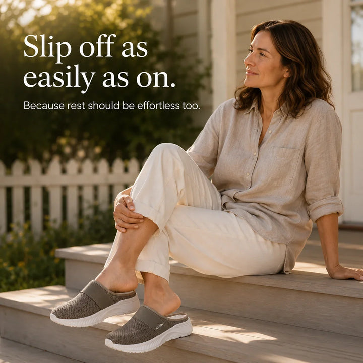 Stride &amp; Soft – Damskie buty slip-on na platformie z siateczki, oddychające, antypoślizgowe