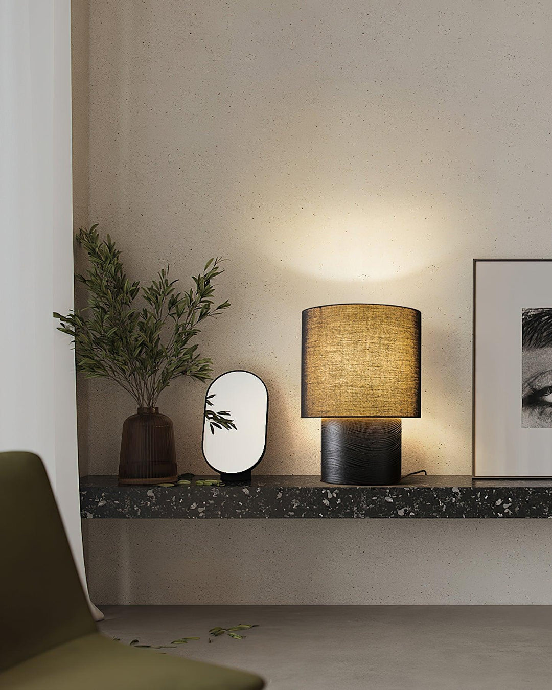 Japońska Lampa Stołowa Wabi Sabi
