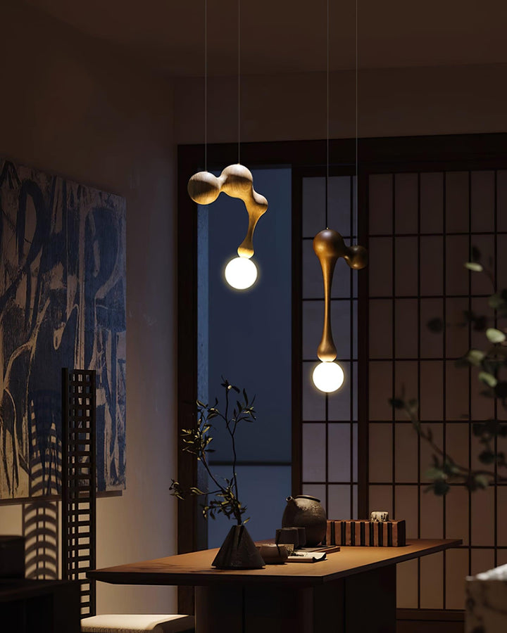 Lampa Wisząca Jenna z Drewna