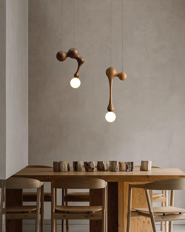 Lampa Wisząca Jenna z Drewna