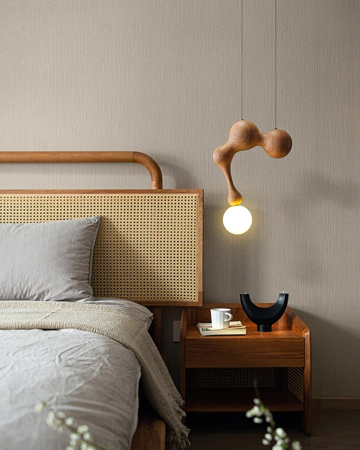 Lampa Wisząca Jenna z Drewna