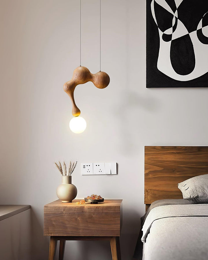 Lampa Wisząca Jenna z Drewna