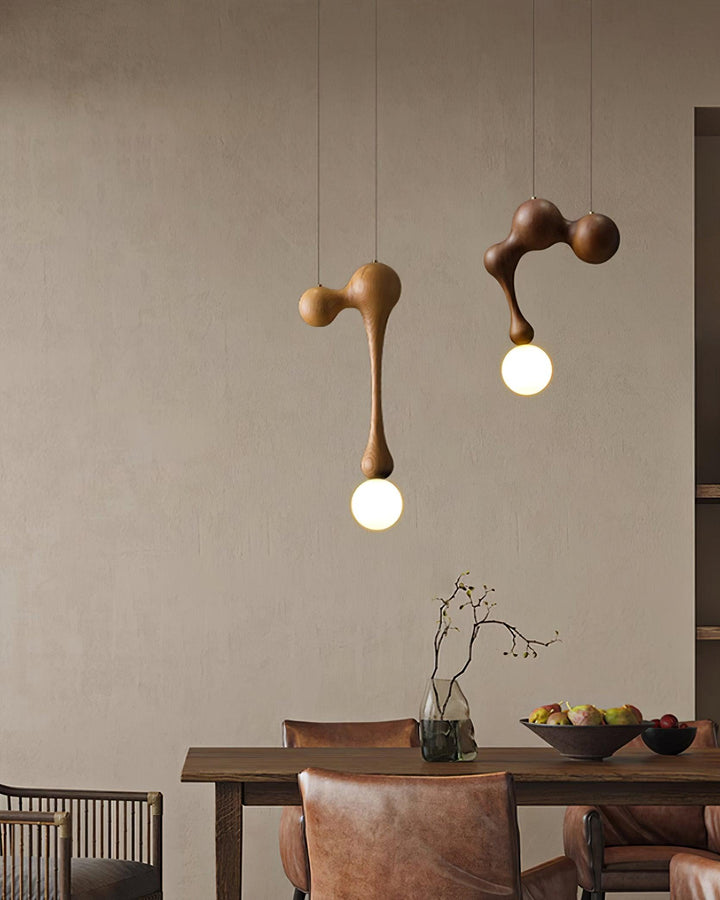 Lampa Wisząca Jenna z Drewna
