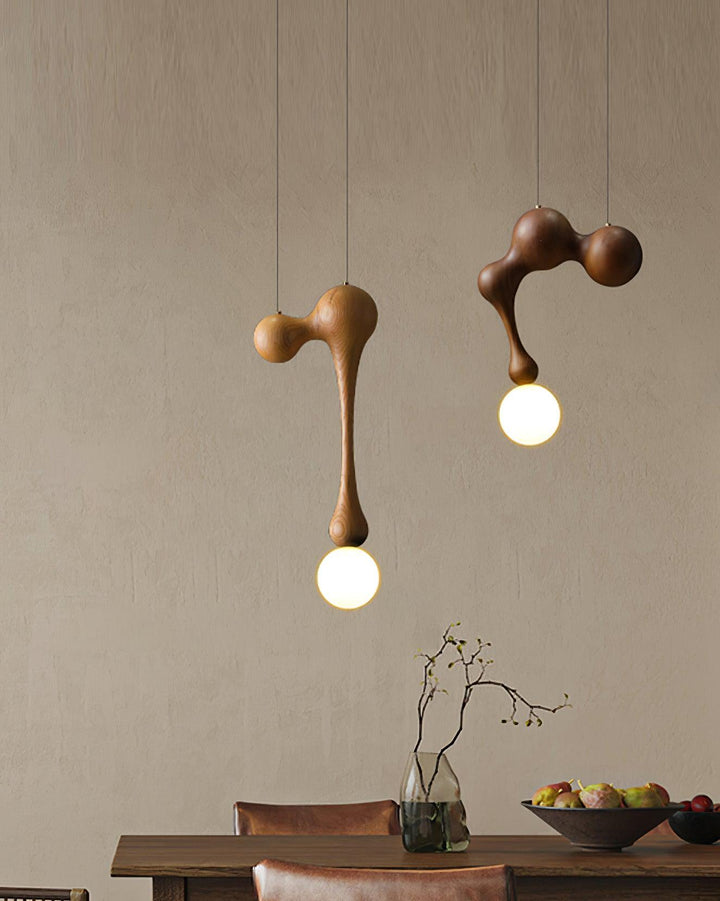 Lampa Wisząca Jenna z Drewna