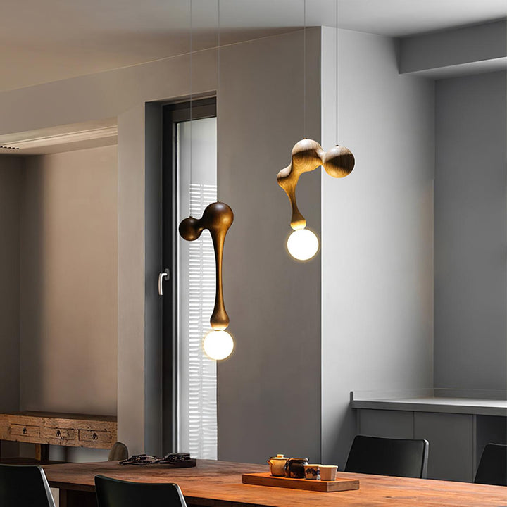 Lampa Wisząca Jenna z Drewna