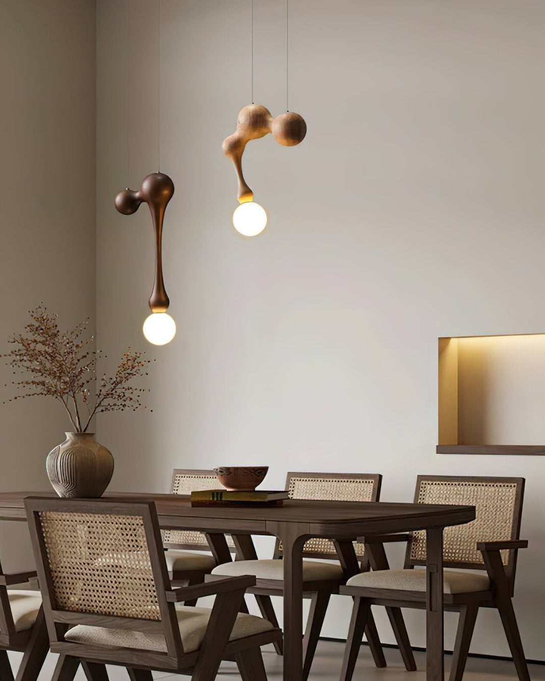 Lampa Wisząca Jenna z Drewna