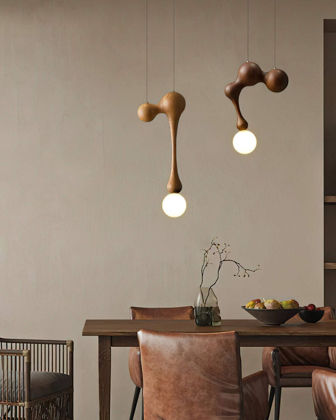 Lampa Wisząca Jenna z Drewna
